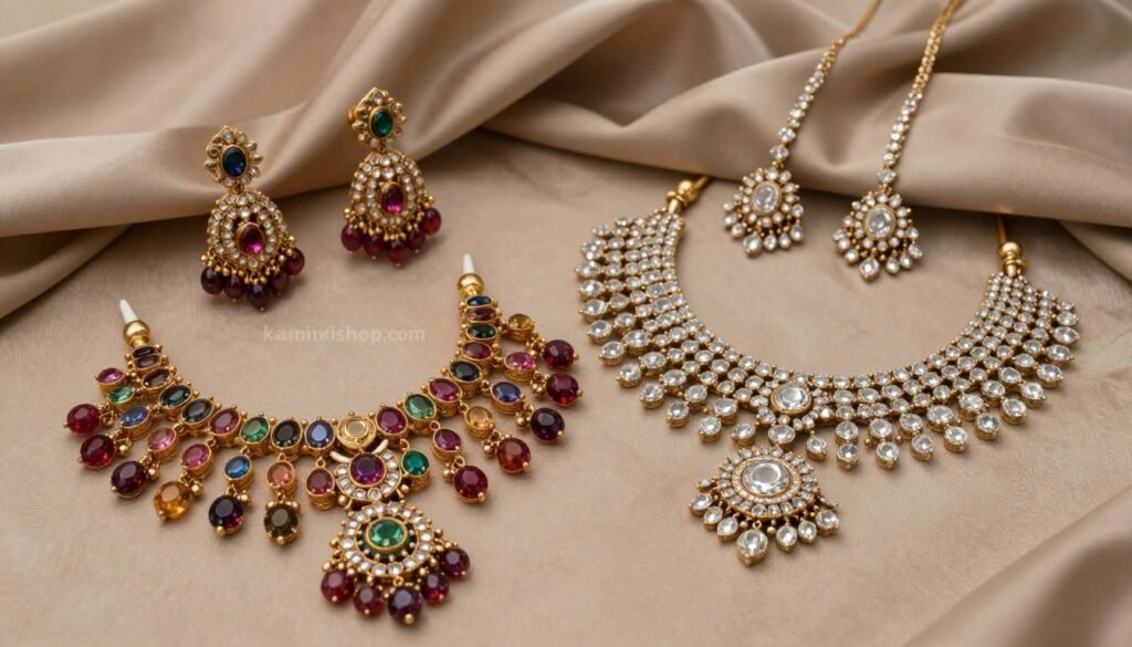 kundan vs polki jewellery