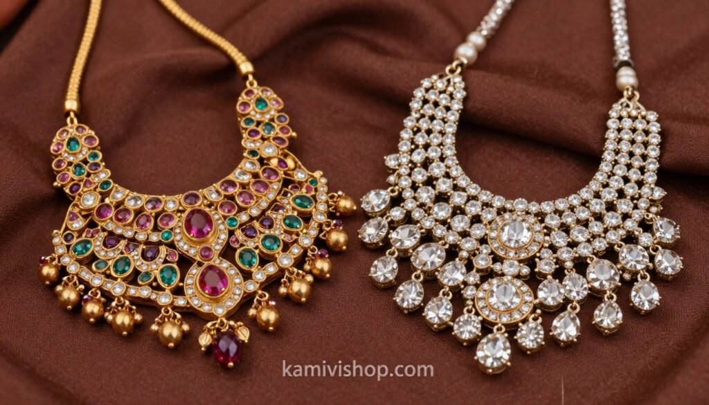 kundan vs polki jewellery